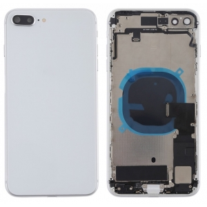 Galinis dangtelis iPhone 8 Plus Silver pilnas su šleifais originalus (used Grade B)