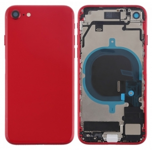 Galinis dangtelis iPhone 8 Red pilnas su šleifais originalus (used Grade B)
