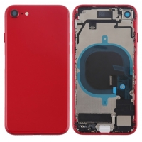 Galinis dangtelis iPhone 8 Red pilnas su šleifais originalus (used Grade C)