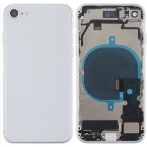 Galinis dangtelis iPhone 8 Silver pilnas su šleifais originalus (used Grade C)