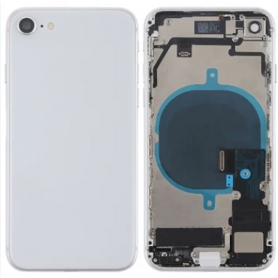 Galinis dangtelis iPhone 8 Silver pilnas su šleifais originalus (used Grade C) Galinis dangtelis iPhone 8 Silver pilnas su šleifais originalus (used Grade C)