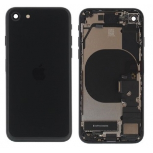 Galinis dangtelis iPhone SE 2020 Black pilnas su šleifais originalus (used Grade C)