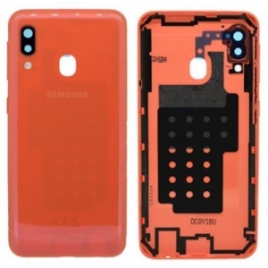Galinis dangtelis Samsung A202 A20e 2019 Coral Orange originalus (used Grade B)