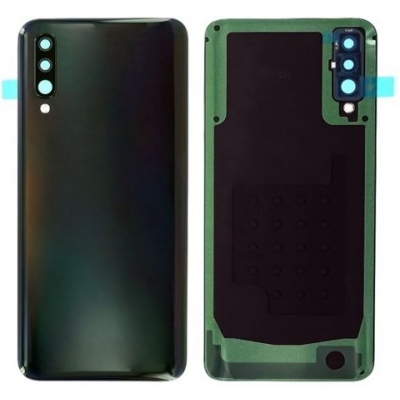Galinis dangtelis Samsung A505 A50 2019 Prism Crush Black originalus (used Grade C) Galinis dangtelis Samsung A505 A50 2019 Prism Crush Black originalus (used Grade C)