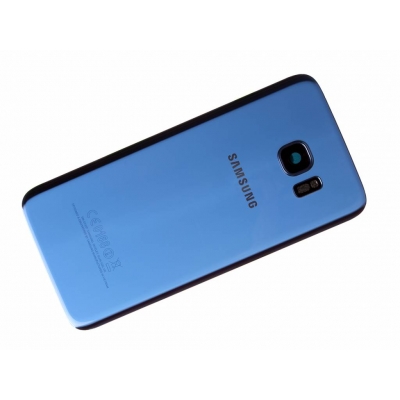 Galinis dangtelis Samsung G935F S7 Edge šviesiai mėlynas (Coral Blue) originalus (used Grade A)