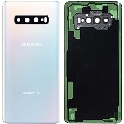 Galinis dangtelis Samsung G975 S10+ Prism White originalus (used Grade A) Galinis dangtelis Samsung G975 S10+ Prism White originalus (used Grade A)