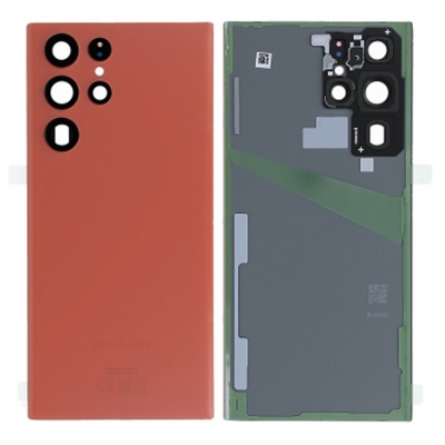 Galinis dangtelis Samsung S908 S22 Ultra Red originalus (used Grade A) Galinis dangtelis Samsung S908 S22 Ultra Red originalus (used Grade A)