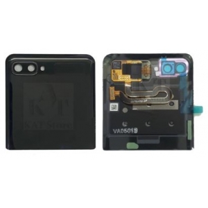 Galinis viršutinis dangtelis Samsung Galaxy Z Flip F700 juodas originalus (used Grade B)