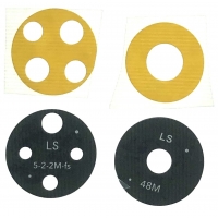 Huawei Honor X7 kameros stikliukas Black (only lens 2pcs)