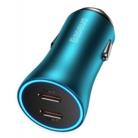 Įkroviklis automobilinis Baseus (CCJDZ-CC) (2xUSB-C 40W) mėlynas