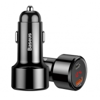 Įkroviklis automobilinis Baseus (CCMLC20C-01) (1xUSB; 1xUSB-C; 45W) juodas
