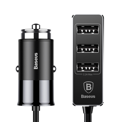 Įkroviklis automobilinis Baseus CCTON-01 (4xUSB 5.5A) juodas Įkroviklis automobilinis Baseus CCTON-01 (4xUSB 5.5A) juodas