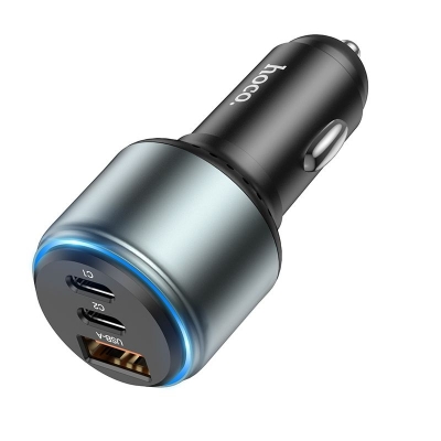 Įkroviklis automobilinis HOCO NZ9 95W (1xUSB 2xUSB-C) juodas Įkroviklis automobilinis HOCO NZ9 95W (1xUSB 2xUSB-C) juodas