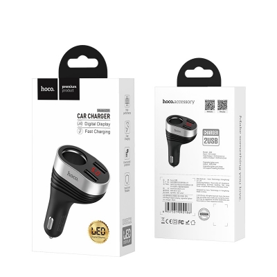 Įkroviklis automobilinis HOCO Z29 Regal Dual USB (5V 2.4A) juodas Įkroviklis automobilinis HOCO Z29 Regal Dual USB (5V 2.4A) juodas