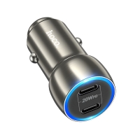 Įkroviklis automobilinis HOCO Z48 40W (2xUSB-C) juodas
