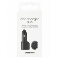 Įkroviklis automobilinis originalus Samsung Super Fast Charging Duo 40W (25W+15W) (EP-L4020NBE) USB+Type-C juodas su įpakavimu