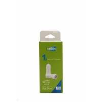 Įkroviklis automobilinis Tellos C109 su USB jungtimi 1A baltas