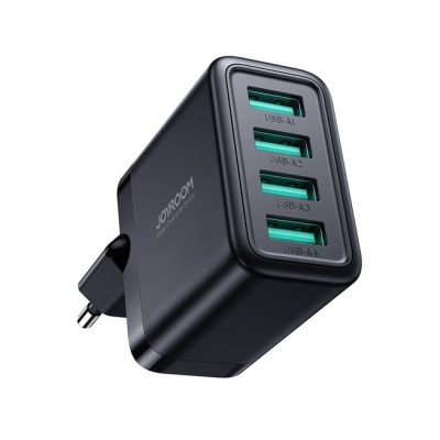 Įkroviklis JOYROOM (JR-TCN03) (4xUSB; 4.8A 24W) juodas Įkroviklis JOYROOM (JR-TCN03) (4xUSB; 4.8A 24W) juodas