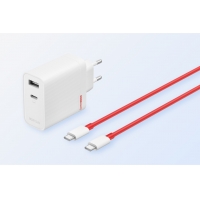 Įkroviklis originalus OnePlus Supervooc (Type-C) (80W) baltas + type-C kabelis su įpakavimu