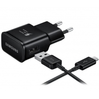 Įkroviklis originalus Samsung Fast Charging (EP-TA200B) (15W) juodas + USB-C laidas