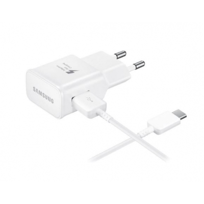 Įkroviklis originalus Samsung Fast Charging (EP-TA200W) (15W) baltas + microUSB laidas Įkroviklis originalus Samsung Fast Charging (EP-TA200W) (15W) baltas + microUSB laidas