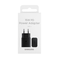 Įkroviklis originalus Samsung Fast Charging (Type-C) (EP-T1510NBEGEU) (15W) juodas su įpakavimu
