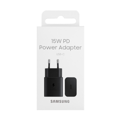 Įkroviklis originalus Samsung Fast Charging (Type-C) (EP-T1510NBEGEU) (15W) juodas su įpakavimu Įkroviklis originalus Samsung Fast Charging (Type-C) (EP-T1510NBEGEU) (15W) juodas su įpakavimu