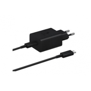 Įkroviklis originalus Samsung Fast Charging (Type-C) (EP-T4510XBE) (45W) juodas + USB-C laidas su įpakavimu