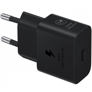 Įkroviklis originalus Samsung Super Fast Charging (Type-C) EP-T2510NBEGEU (25W) juodas su įpakavimu