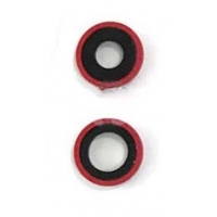 iPhone 11 kameros stikliukas su rėmeliu Red (2pcs)