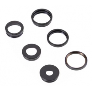iPhone 14 Pro / 14 Pro Max kameros stikliukas su rėmeliu Space Black (3pcs)