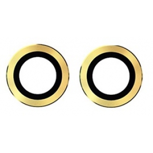 iPhone 14 / 14 Plus kameros stikliukas su rėmeliu Yellow (2pcs)