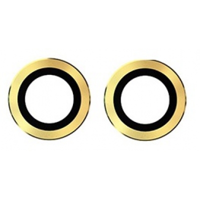 iPhone 14 / 14 Plus kameros stikliukas su rėmeliu Yellow (2pcs)