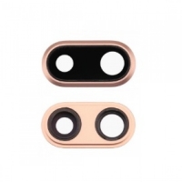iPhone 8 Plus kameros stikliukas su rėmeliu auksinis