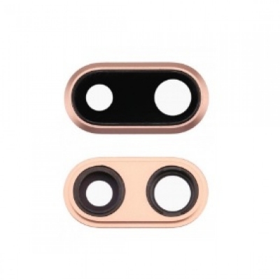 iPhone 8 Plus kameros stikliukas su rėmeliu auksinis iPhone 8 Plus kameros stikliukas su rėmeliu auksinis