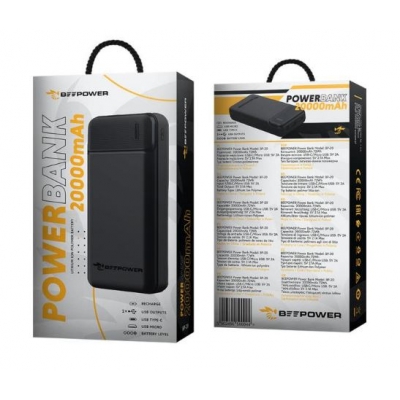 Išorinė baterija POWER BANK BEEPOWER (BP-20) 20000mAh (2xUSB; 2.1A) juoda Išorinė baterija POWER BANK BEEPOWER (BP-20) 20000mAh (2xUSB; 2.1A) juoda
