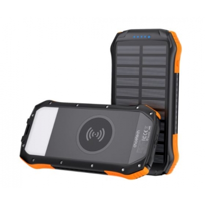 Išorinė baterija POWER BANK CHOETECH Solar 10000mAh (2xUSB; 5W) juoda Išorinė baterija POWER BANK CHOETECH Solar 10000mAh (2xUSB; 5W) juoda