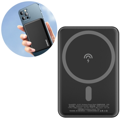 Išorinė baterija POWER BANK Dudao (K14S) 5000mAh su belaidžiu įkrovikliu (Magsafe 5W) juoda Išorinė baterija POWER BANK Dudao (K14S) 5000mAh su belaidžiu įkrovikliu (Magsafe 5W) juoda