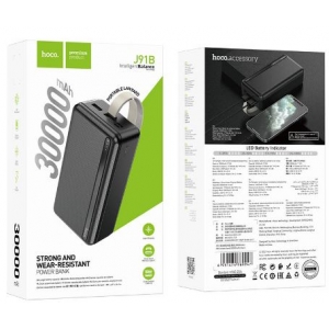 Išorinė baterija POWER BANK HOCO J91B 30000mAh (2xUSB; 1xType-C) juoda
