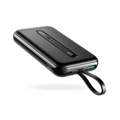 Išorinė baterija POWER BANK JOYROOM (JR-L001) 10000mAh (1xUSB; 1xType-C; 20W) su type-C laidu juoda Išorinė baterija POWER BANK JOYROOM (JR-L001) 10000mAh (1xUSB; 1xType-C; 20W) su type-C laidu juoda