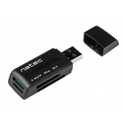 Kortelių skaitytuvas Natec (microSD,miniSD,SD,MMC) Kortelių skaitytuvas Natec (microSD,miniSD,SD,MMC)