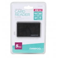Kortelių skaitytuvas Omega (OUCR33IN1) (microSDHC,SDHC,SDXC USB 3.0) juodas