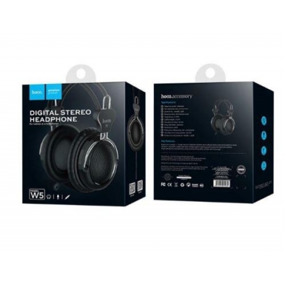 Laisvų rankų įranga HOCO W5 su mikrofonu juoda (1.2m laidas) Laisvų rankų įranga HOCO W5 su mikrofonu juoda (1.2m laidas)