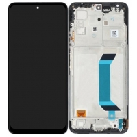 Ekranas Xiaomi Redmi Note 12 5G / Poco X5 5G su lietimui jautriu stikliuku ir rėmeliu Black OLED