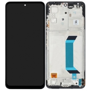 Ekranas Xiaomi Redmi Note 12 5G / Poco X5 5G su lietimui jautriu stikliuku ir rėmeliu Black OLED
