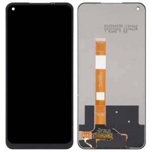Ekranas Oppo A32 / A33 / A53 / A53s / Realme 7i / C17 / OnePlus Nord N100 su lietimui jautriu stikliuku Black