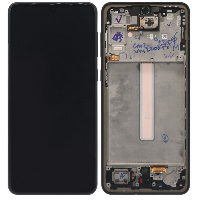 Ekranas Samsung A336 A33 5G 2022 su lietimui jautriu stikliuku ir rėmeliu Black originalus (used Grade B) Ekranas Samsung A336 A33 5G 2022 su lietimui jautriu stikliuku ir rėmeliu Black originalus (used Grade B)