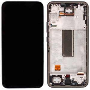 Ekranas Samsung A346 A34 5G 2023 su lietimui jautriu stikliuku ir rėmeliu Graphite originalus (used Grade A)