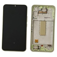 Ekranas Samsung A346 A34 5G 2023 su lietimui jautriu stikliuku ir rėmeliu Lime originalus (used Grade A)