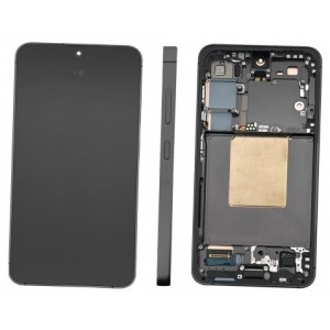 Ekranas Samsung S921 S24 su lietimui jautriu stikliuku ir rėmeliu Onyx Black originalus (assembled service pack)